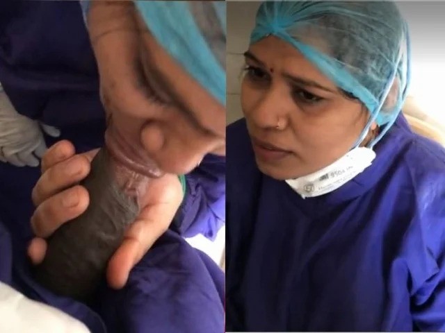 Indian nurse sucking cock of a patient in hospital