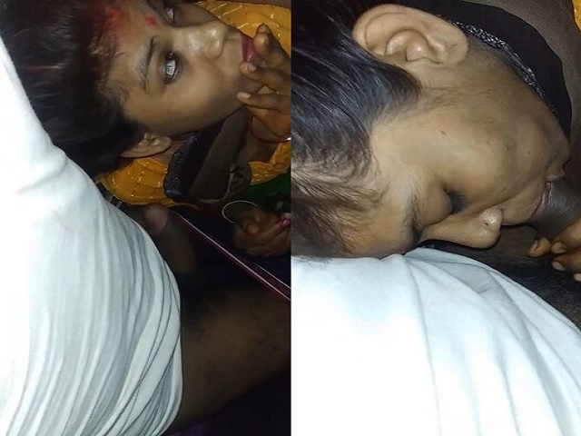 Malayalam sex video of hot wife gives desi blowjob at night